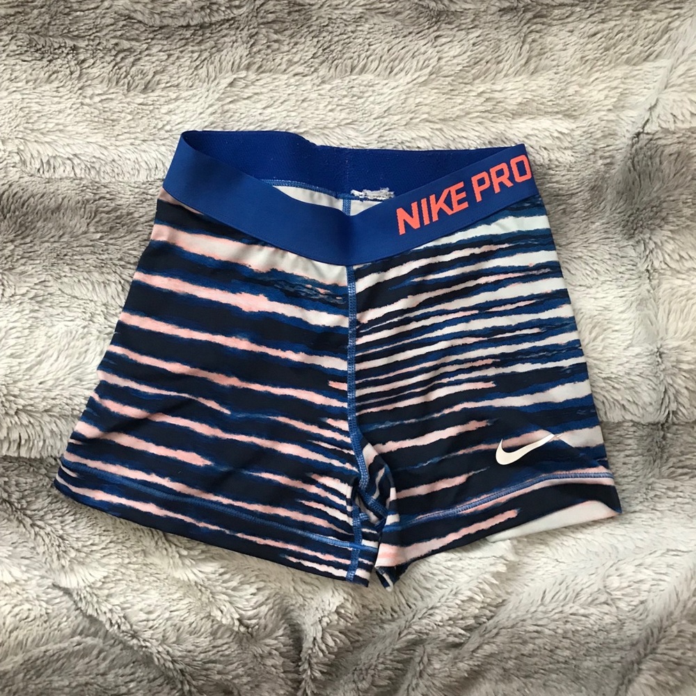 Blue Striped Nike Pro Shorts!